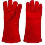 WELDING LEATHER GLOVES (RED)