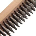 WOODEN CARBON STEEL WIRE BRUSH 7 INCH LONG